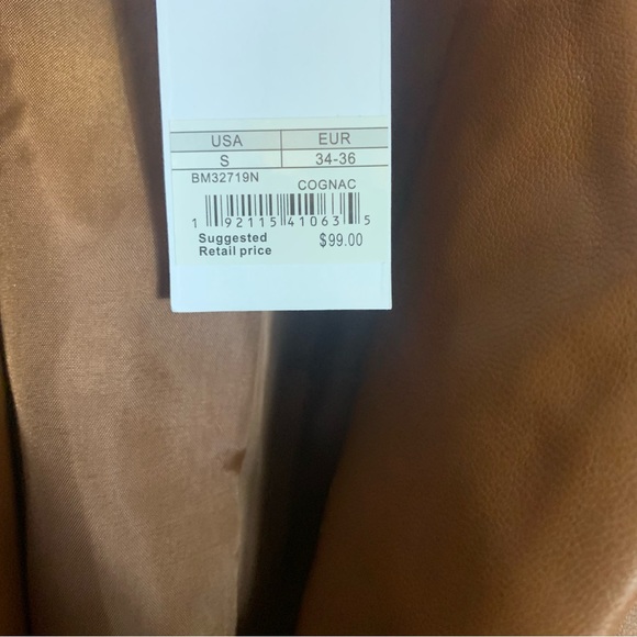 BB Dakota Steve Madden NWT Faux Leather Blazer Jacket Size Small - Picture 3 of 6